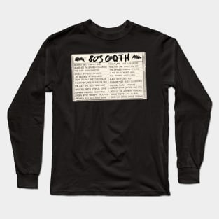 80's Goth Mix Tape Cassette Long Sleeve T-Shirt